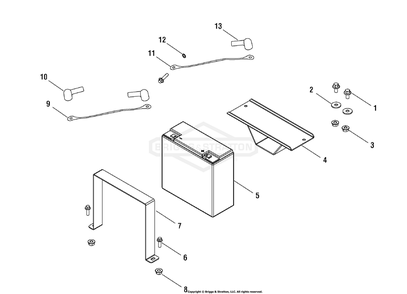 Part Location Diagram of 707113 Briggs and Stratton Battery